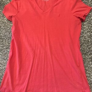 Nautica Vivid Coral Short Sleeve Tee